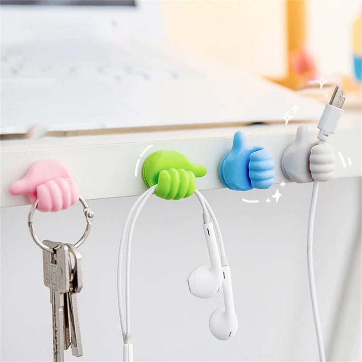 Thumb up Hooks Multipurpose Holder (Pack of 10)